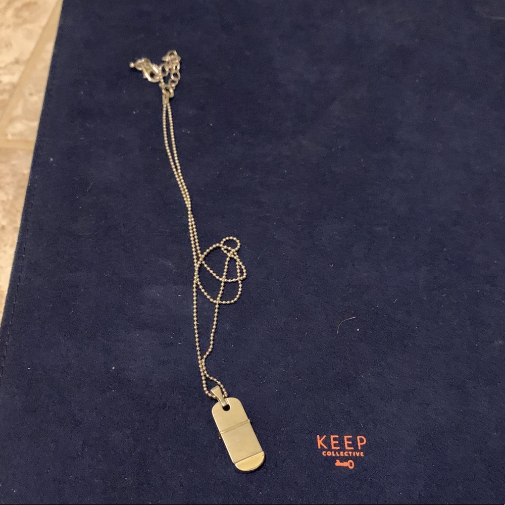 KEEP Collective silver mini pendant and 18 inch chain